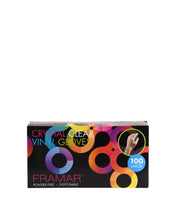 Framar Crystal Clear Vinyl Gloves 100/Box
