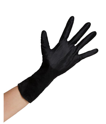 Framar Colour Me Fab Reusable Black Latex Gloves 10/Box