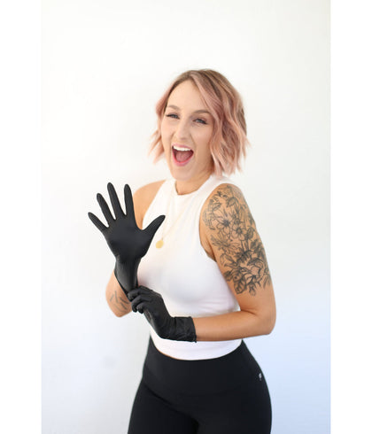 Framar Midnight Mitts Black Nitrile Gloves 100/Box